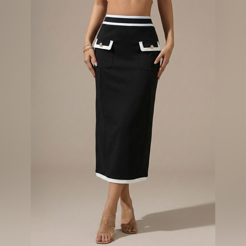 Contrast Trim Skirt